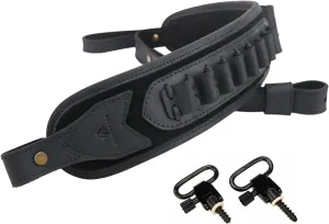 WAYNE'S DOG Leather Gun Sling Shell Holder Hunting Rifle Sling with Handle Strap for .308 .357 .30-30 .45-70 12GA