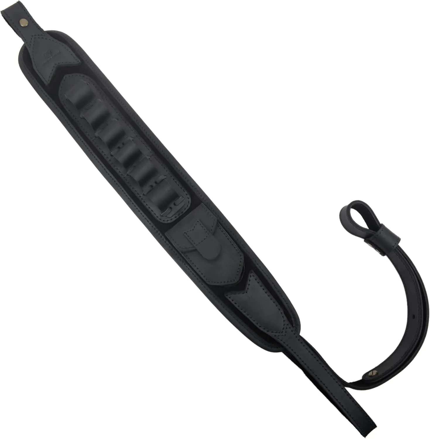 WAYNE'S DOG Leather Gun Sling Shell Holder Hunting Rifle Sling with Handle Strap for .308 .357 .30-30 .45-70 12GA
