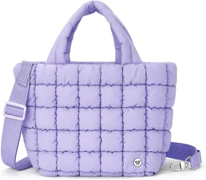 WESTBRONCO Mini Puffer Bag Quilted Crossbody Bags for Women Small Puffy Purse Nylon Shoulder Handbag with Adjustable Strap