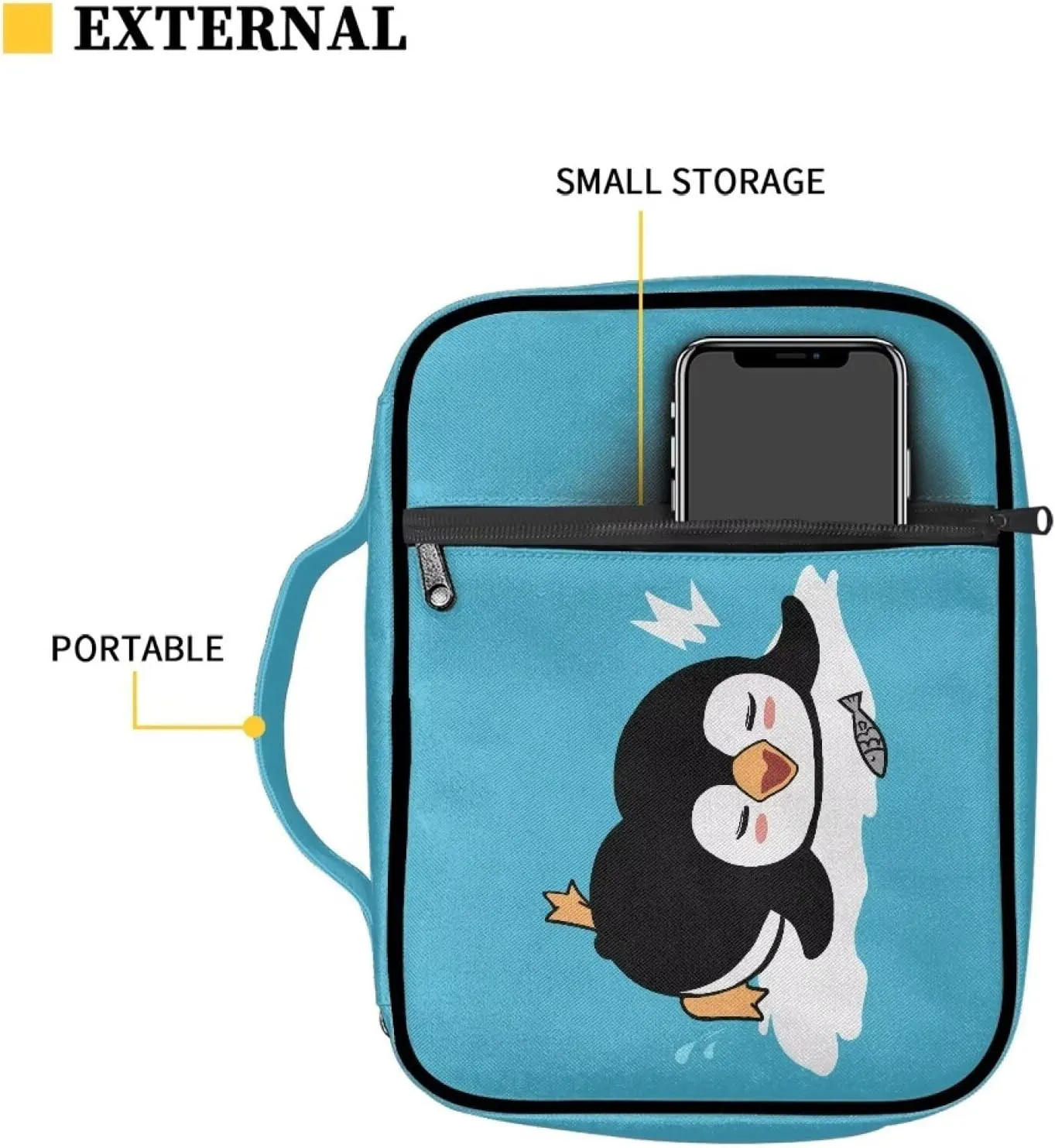 Western Bible Case Bible Covers for Women Men with Pockets Book Cover Protector Bible Accessories Kit