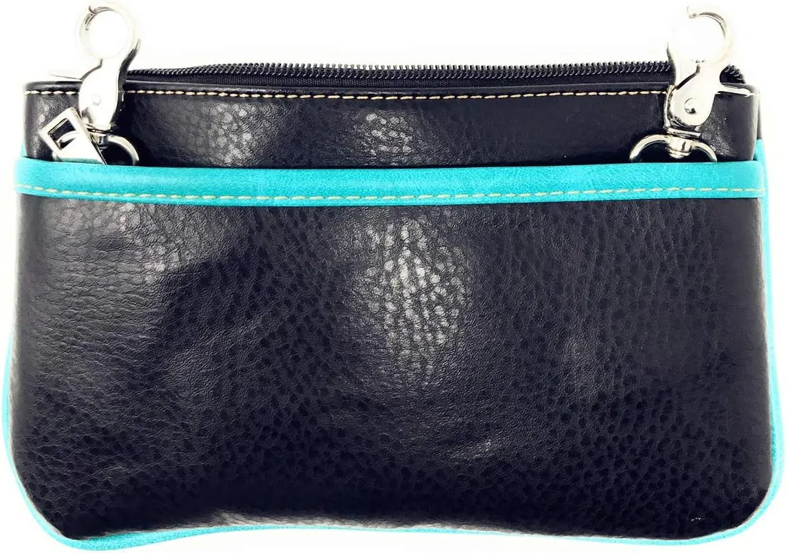 Western Rhinestone Embroidery Wallet Crossbody Clutch Bag Purse in Multi-Way