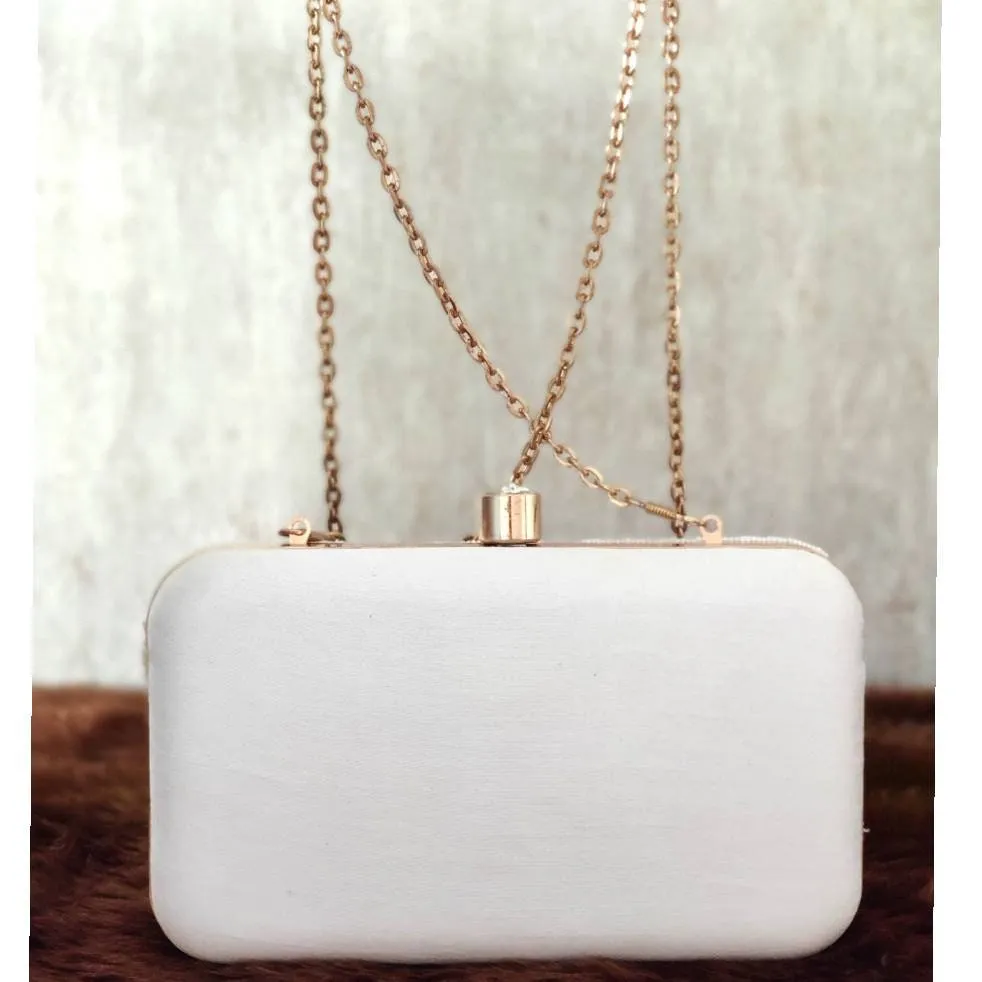 White Boho clutch Handbag , Party Purse Indian boho Clutch Sling, Wedding Bridal Bag, Embellished Embroidered Evening Clutch, Gift
