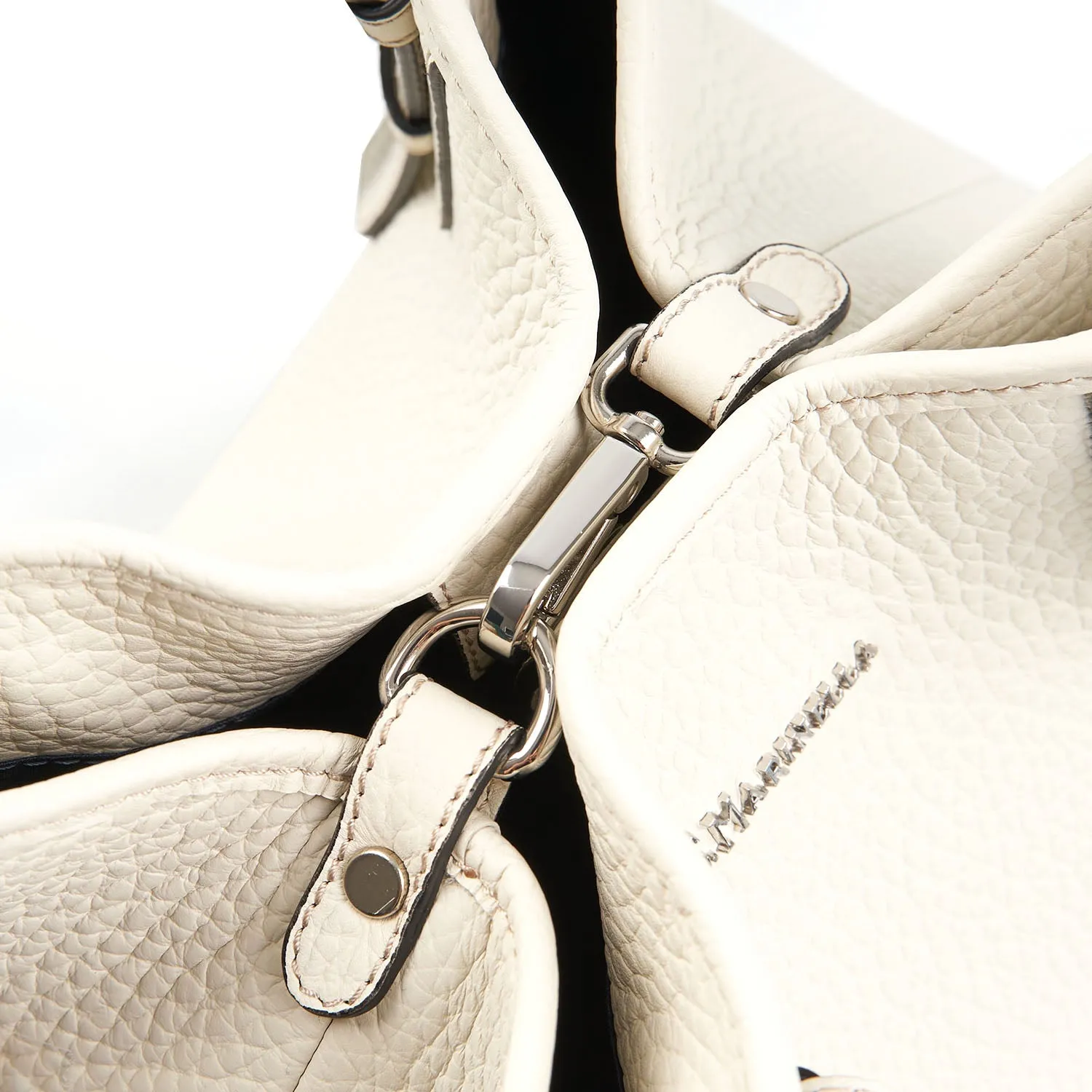 WHITE MIDI TOTE BAG