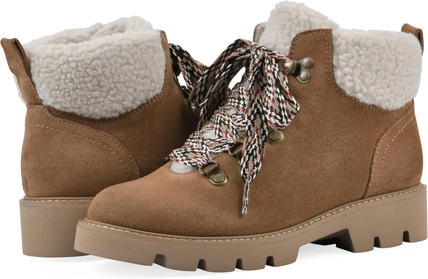 WHITE MOUNTAIN Women's Gloving Faux Fur Hiker Bootie