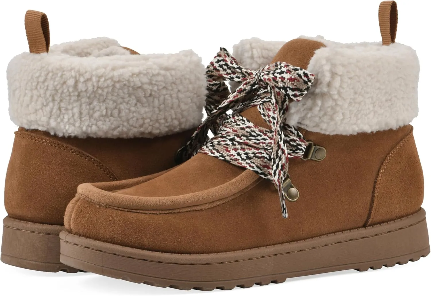 WHITE MOUNTAIN Women's Icebox Faux Fur Moc Toe Bootie