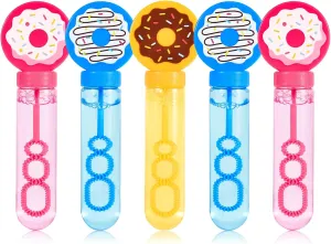 Winrayk Donut Bubble Wands for Kids Party Favors, 24 Large Bubbles Bulk, Carnival Prizes Easter Goody Bag Stuffers Pinata Filler Birthday Gift, Girls Boys Summer Beach Outdoor Toys Donut Party Favors