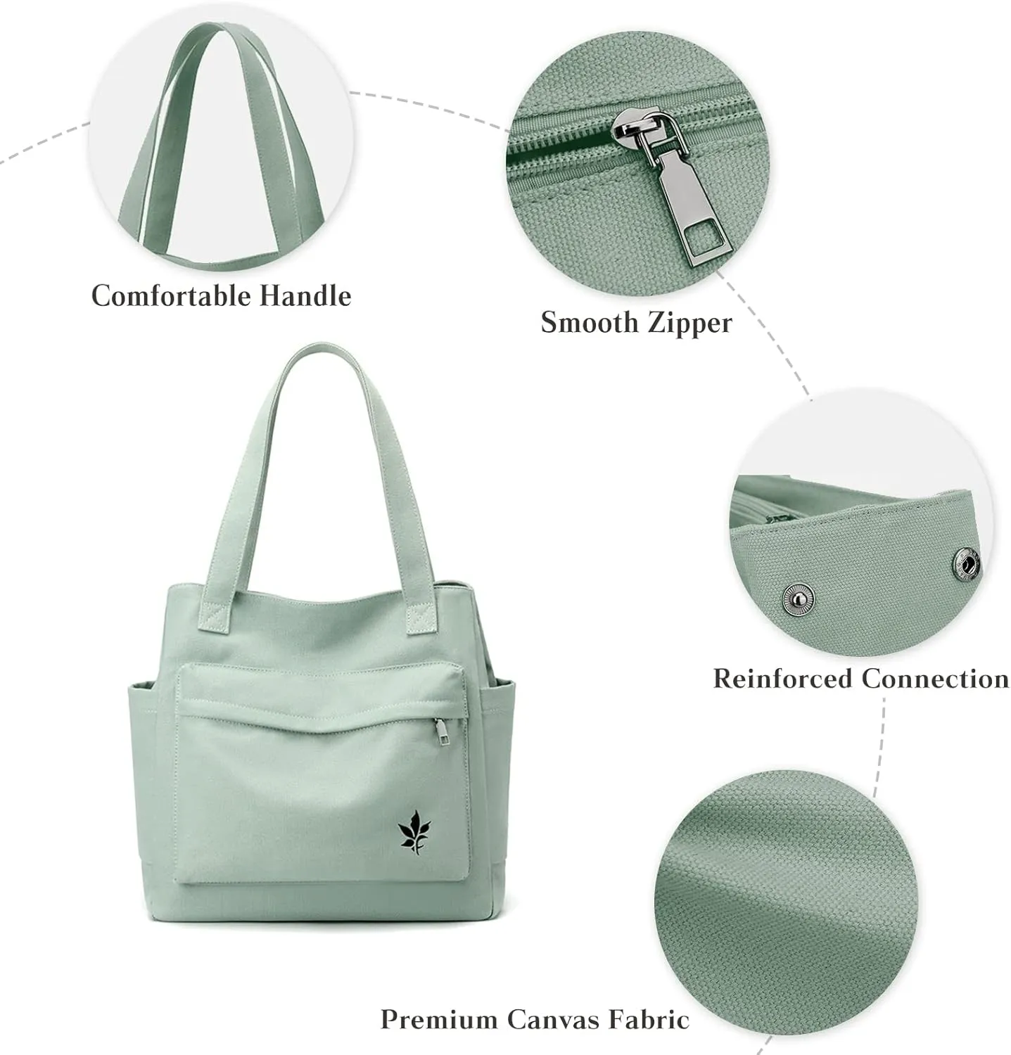 Women Handbag Canvas Shoulder Bag Casual Tote Purse