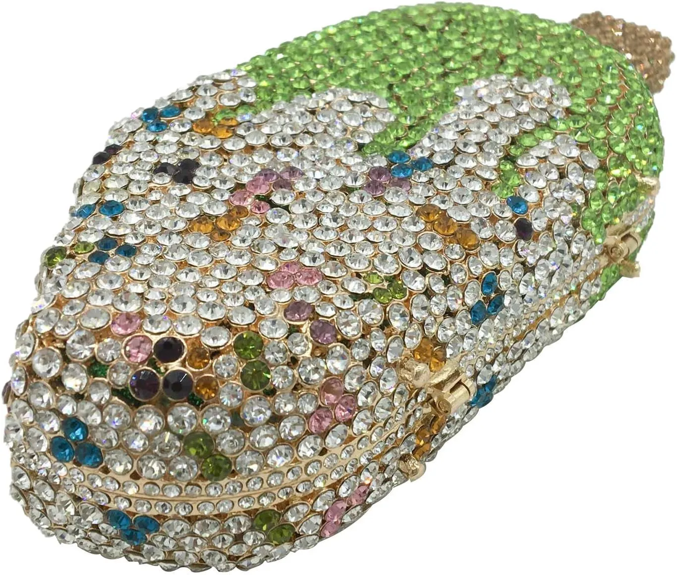 Women Ice Cream Shaped Evening Clutch Glitter Full Rhinestones Bag Girl Summer Dress Shoulder Bag