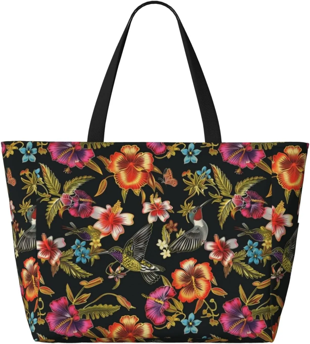 Women Large Beach Bag Travel Weekender Foldable Tote Bag for Pool Beach Vacation Gym