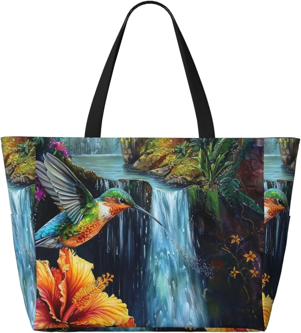Women Large Beach Bag Travel Weekender Foldable Tote Bag for Pool Beach Vacation Gym