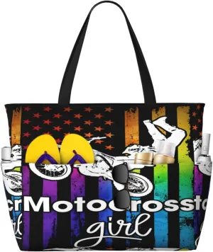 Women Large Beach Bag Travel Weekender Foldable Tote Bag for Pool Beach Vacation Gym