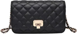 Women Leather Shoulder Bag Fashion Clutch Handbag Quilted Designer Crossbody Bag with Chain Strap