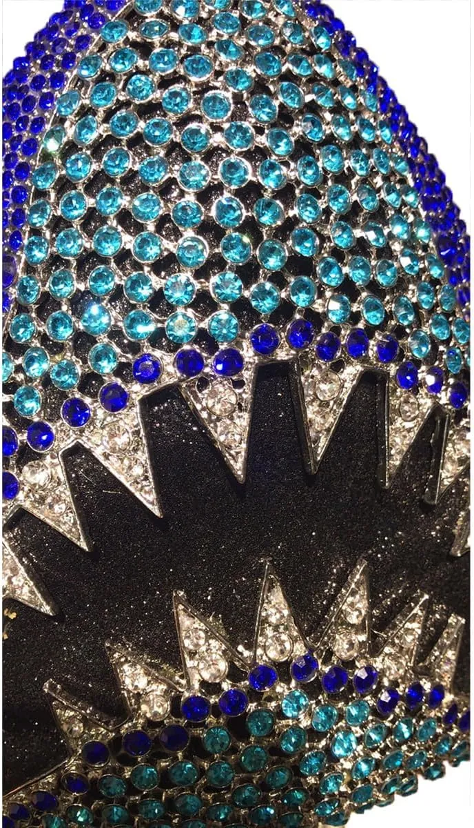 Women Rhinestone Evening Handbag Sparkling Unique Shark Head Design Clutch Trendy Glitter Shoulder Diamond Purse