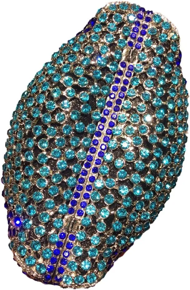 Women Rhinestone Evening Handbag Sparkling Unique Shark Head Design Clutch Trendy Glitter Shoulder Diamond Purse