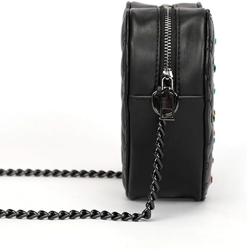 Women Satchel Handbags Quilted Crossbody Bags PU Leather Ladies Shoulder Bag Chain Strap Clutch Purse