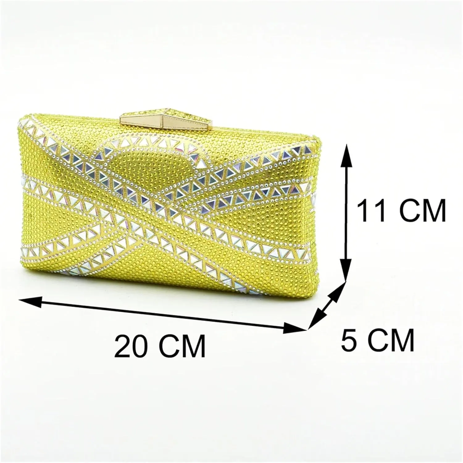 Womens African Shoes and Bag Set for Evening Party Wedding Heels Italian Fish-Mouth High Heels and Crystal Clutch