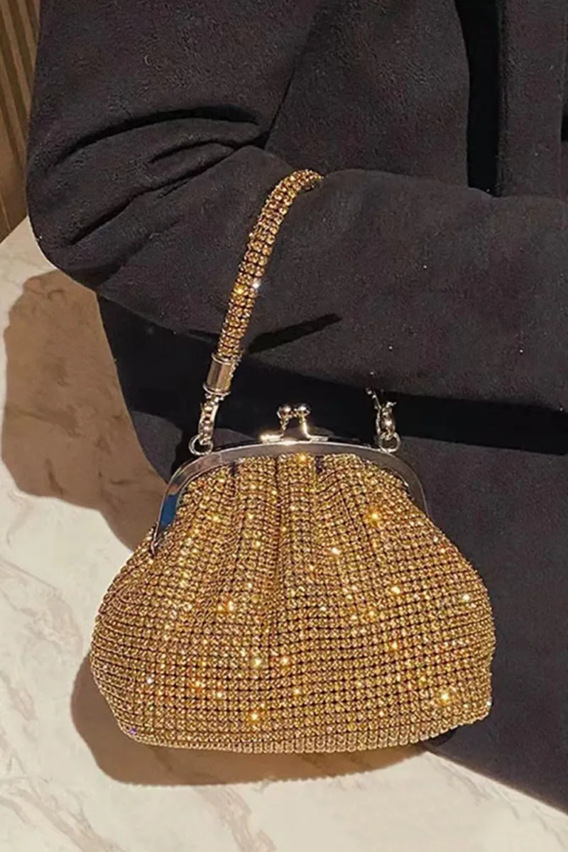 Women’s All Over Rhinestones Evening Clutch Bags with Straps