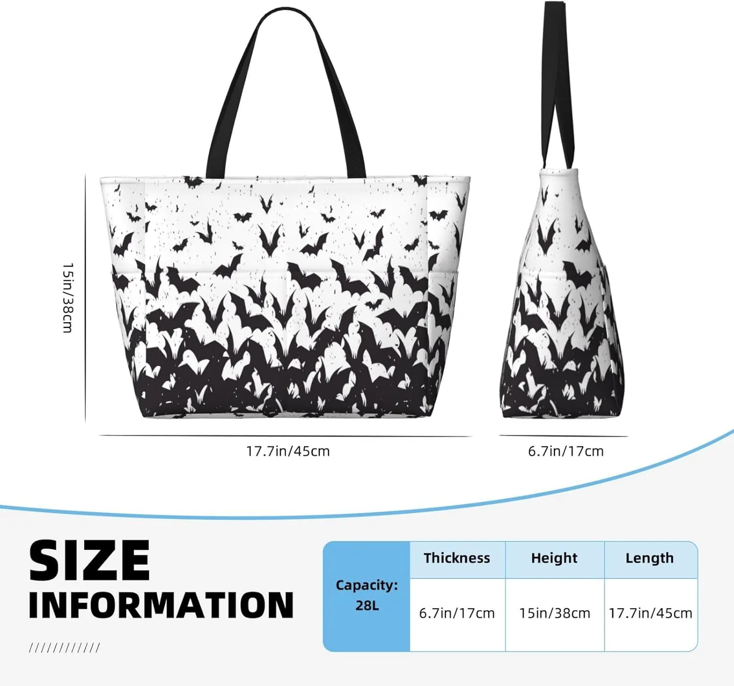 Women's Beach Travel Bags Large Waterproof Tote Bag with Pockets Sandproof Handbag for Beach Gym Vacation