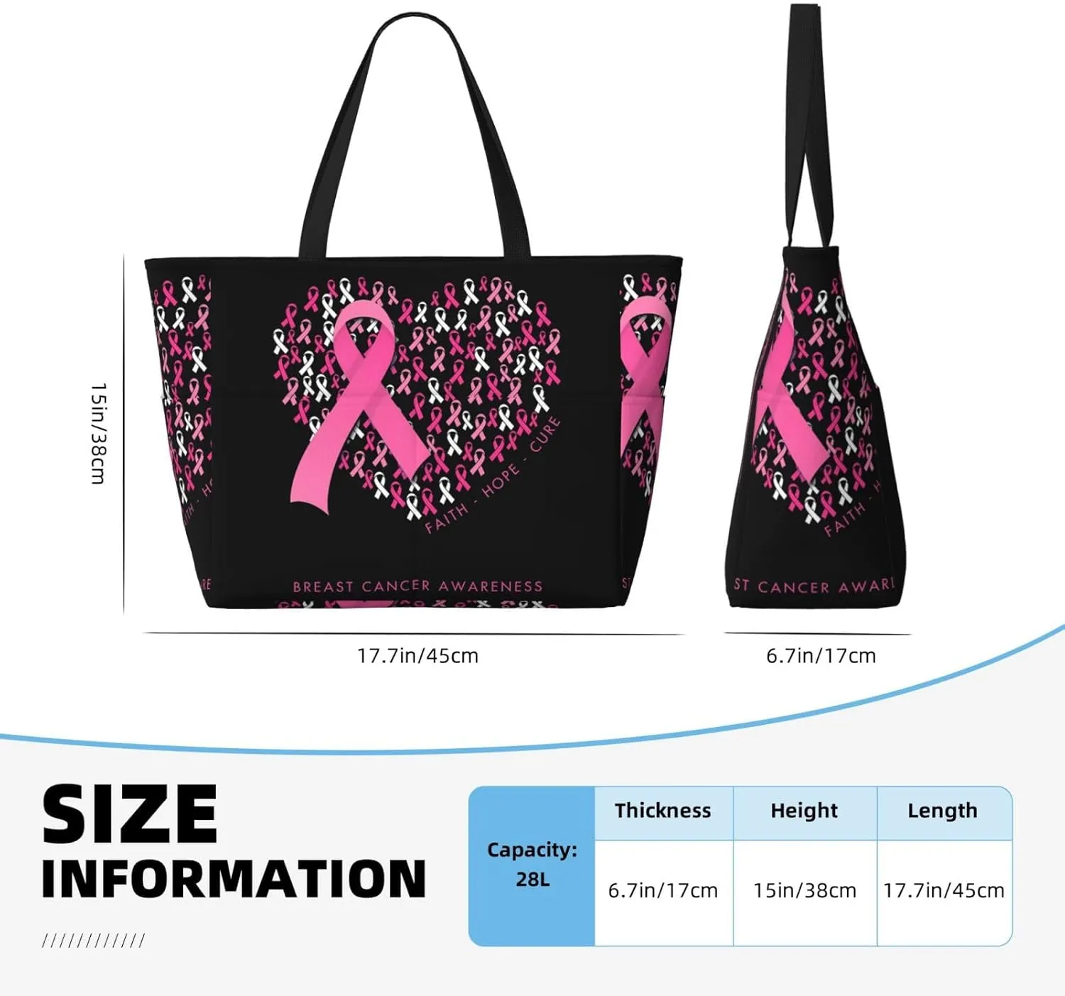 Women's Beach Travel Bags Large Waterproof Tote Bag with Pockets Sandproof Handbag for Beach Gym Vacation