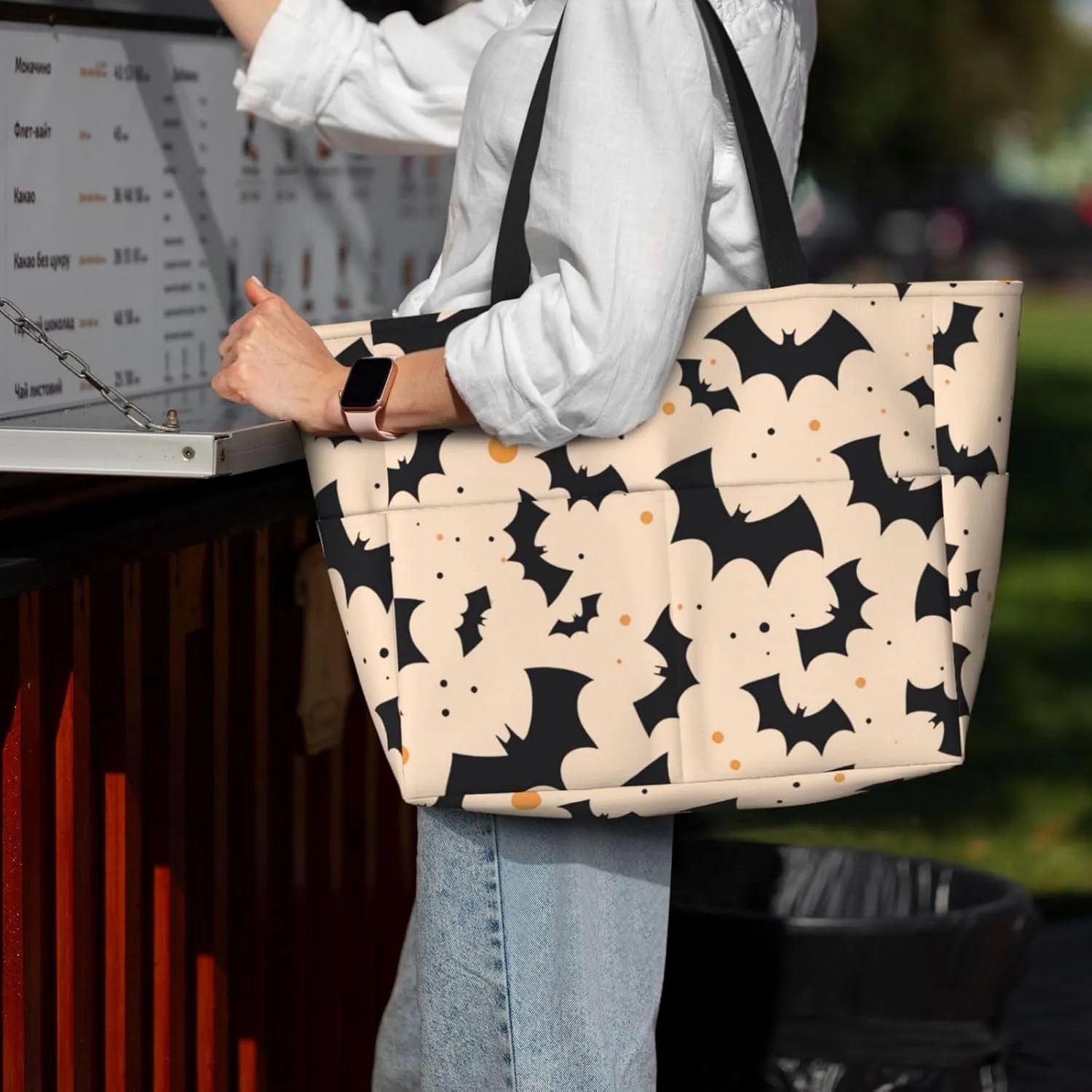 Women's Beach Travel Bags Large Waterproof Tote Bag with Pockets Sandproof Handbag for Beach Gym Vacation