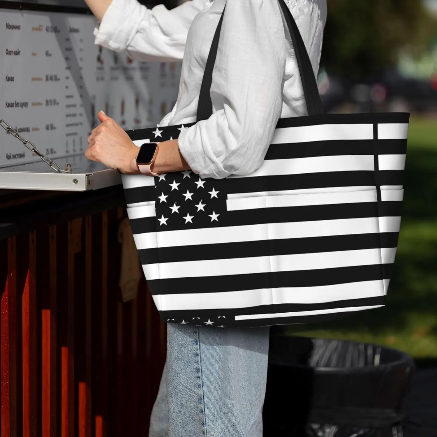 Women's Beach Travel Bags Large Waterproof Tote Bag with Pockets Sandproof Handbag for Beach Gym Vacation