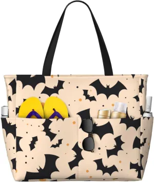 Women's Beach Travel Bags Large Waterproof Tote Bag with Pockets Sandproof Handbag for Beach Gym Vacation