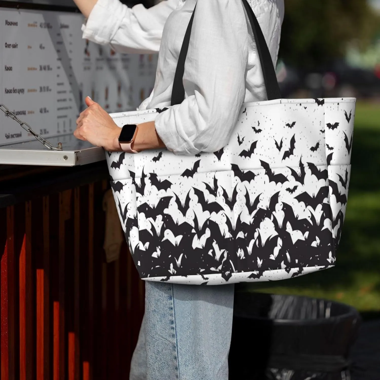 Women's Beach Travel Bags Large Waterproof Tote Bag with Pockets Sandproof Handbag for Beach Gym Vacation