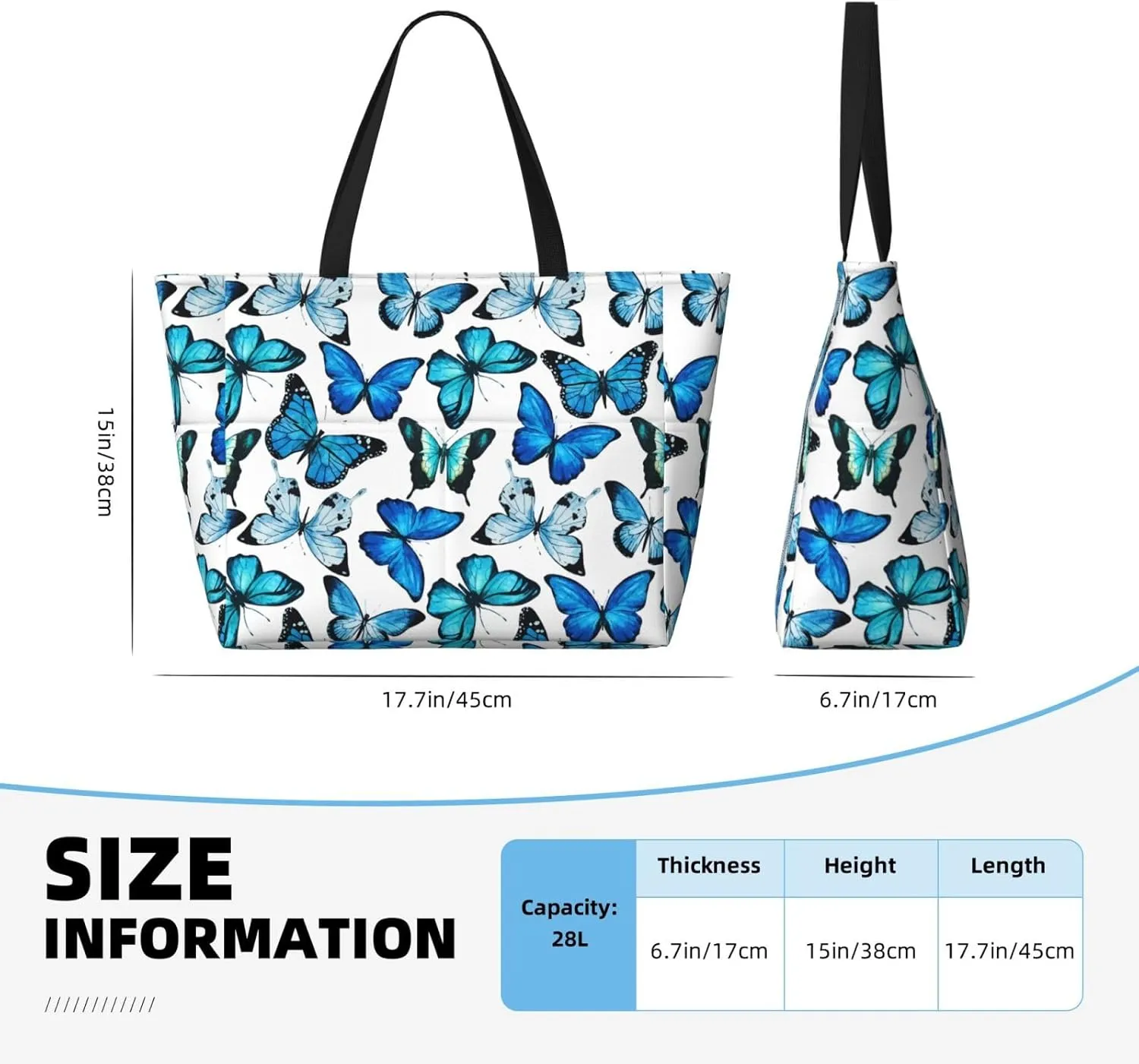 Women's Beach Travel Bags Large Waterproof Tote Bag with Pockets Sandproof Handbag for Beach Gym Vacation