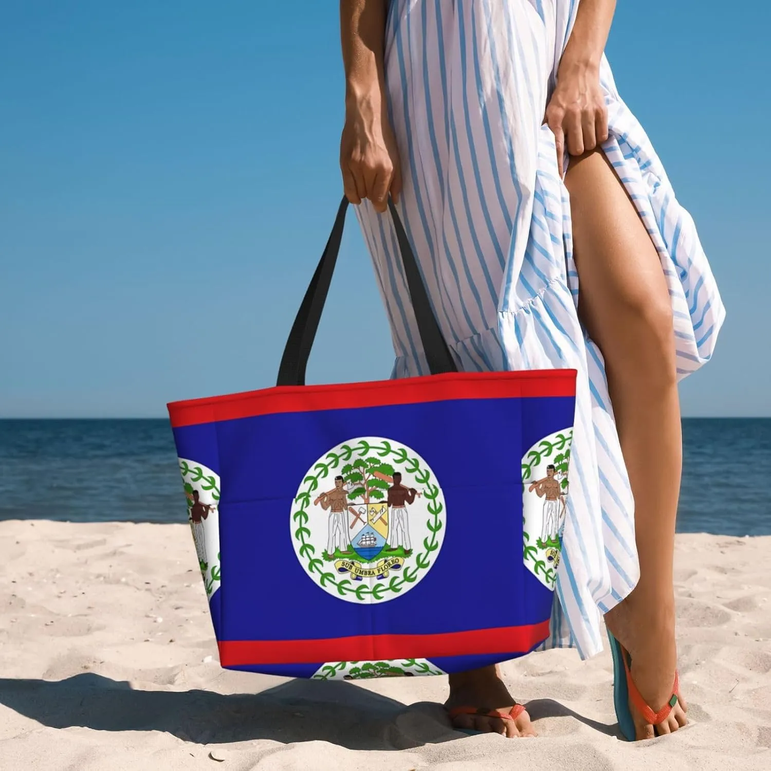Women's Beach Travel Bags Large Waterproof Tote Bag with Pockets Sandproof Handbag for Beach Gym Vacation