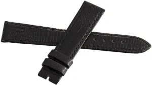 Women's Black Leather Watch Band Strap 18mm x 16mm
