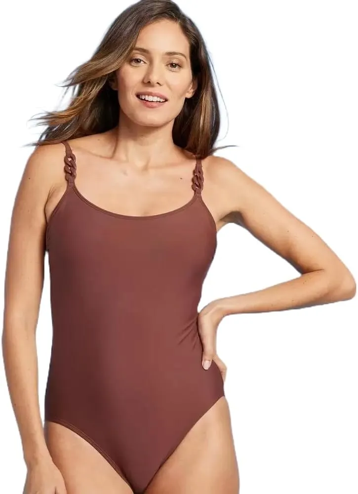 Women's Chain Link Medium Coverage One Piece Swimsuit -