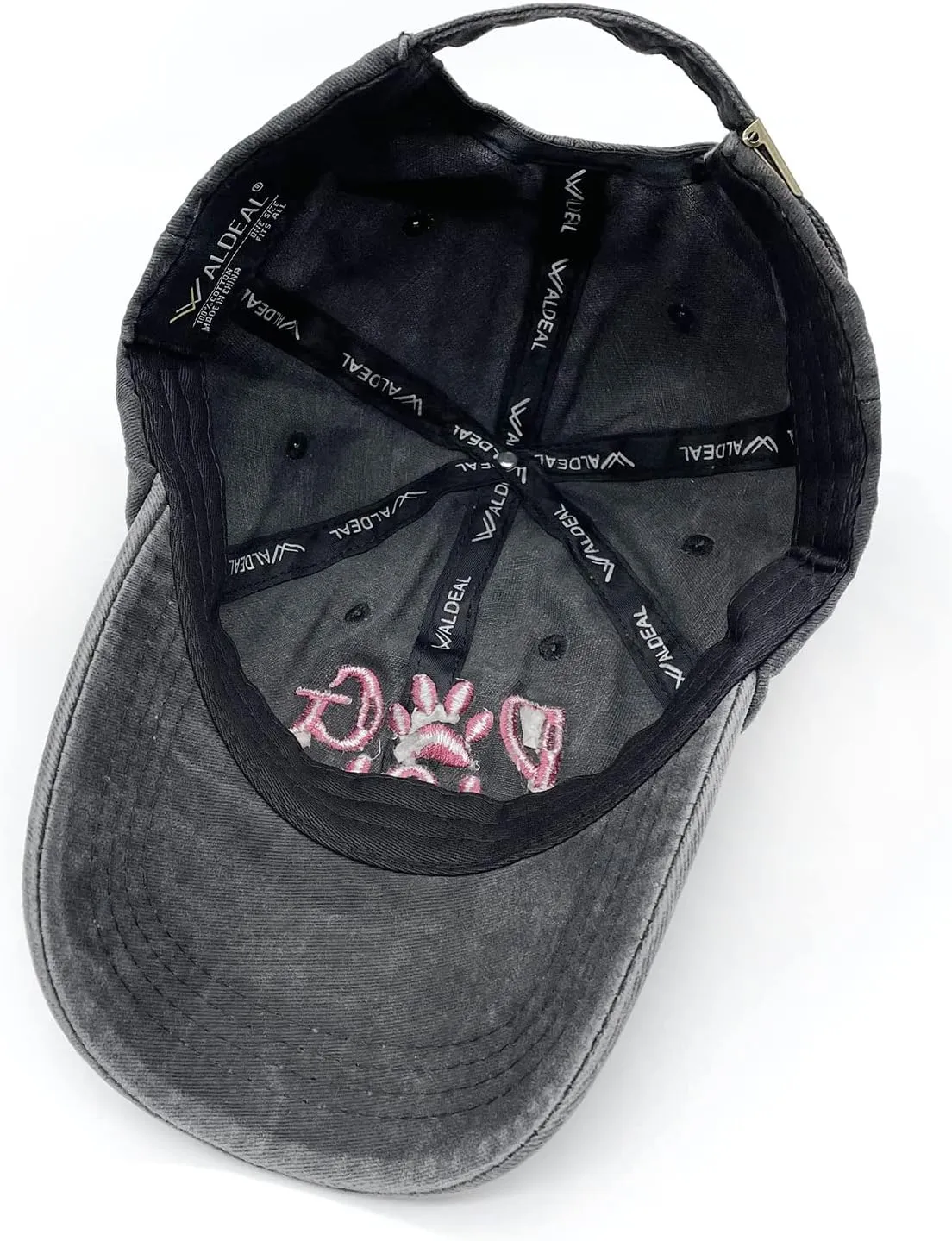 Women's Embroidered Dog Mom Hat Adjustable Denim Baseball Cap