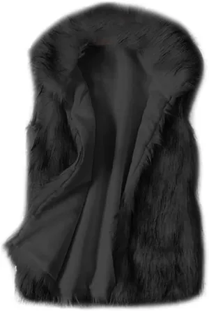 Womens Faux Fur Coat Casual Loose Sleeveless Vest Fuzzy Fleece Lapel Collar Jackets Winter Windproof Outerwear