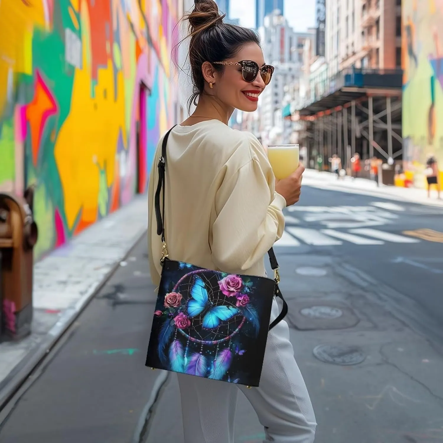 Women's Leather Handbags Designer Tote Purse Bucket Bags Oversized Large Shoulder Bag with Handle Pockets