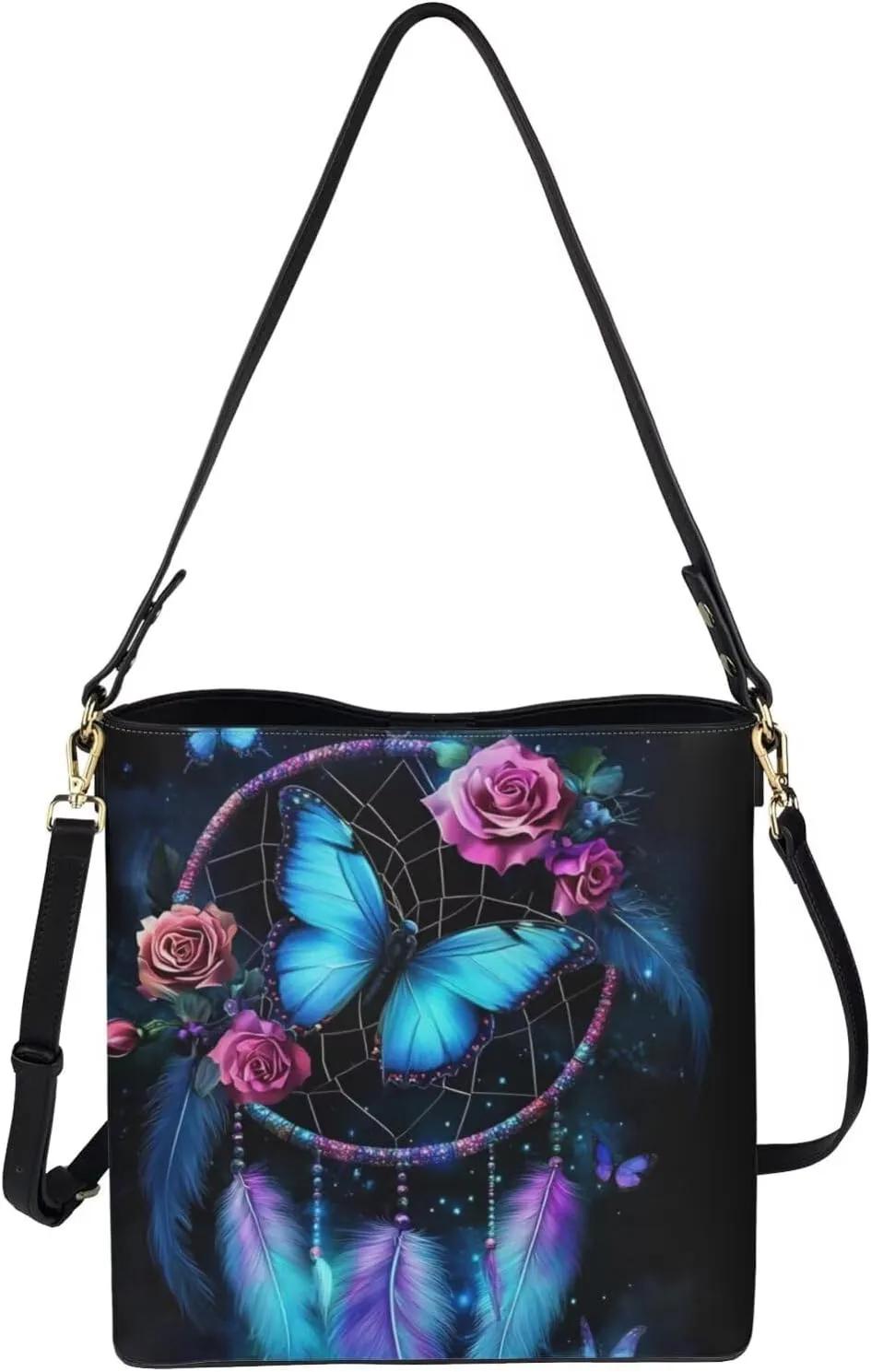 Women's Leather Handbags Designer Tote Purse Bucket Bags Oversized Large Shoulder Bag with Handle Pockets