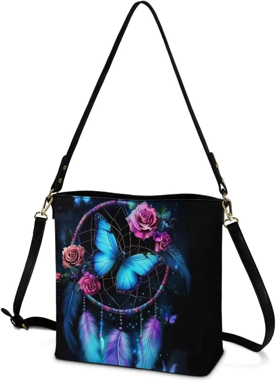 Women's Leather Handbags Designer Tote Purse Bucket Bags Oversized Large Shoulder Bag with Handle Pockets