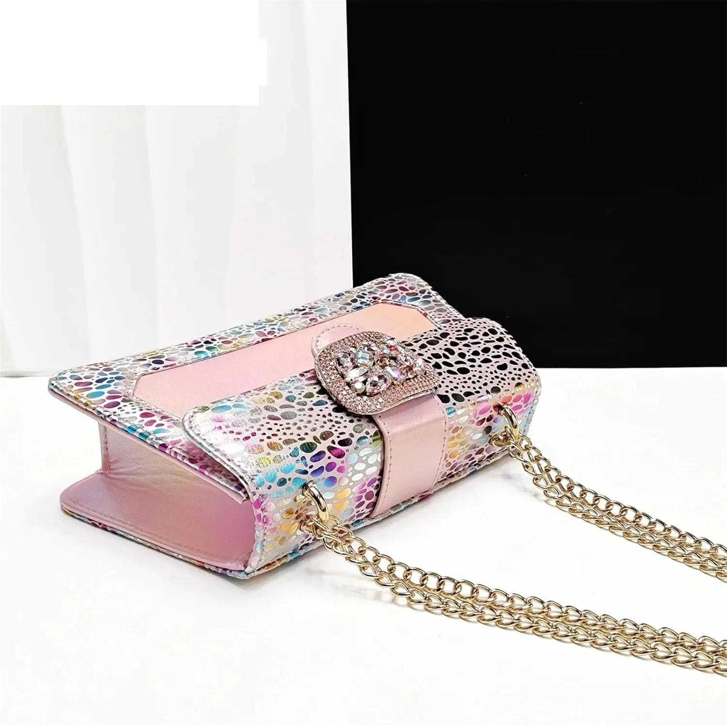 Womens Luxury Italian Style Evening Shoes and Purse Set Sparkly Crystal Accented Heels for Formal Wear
