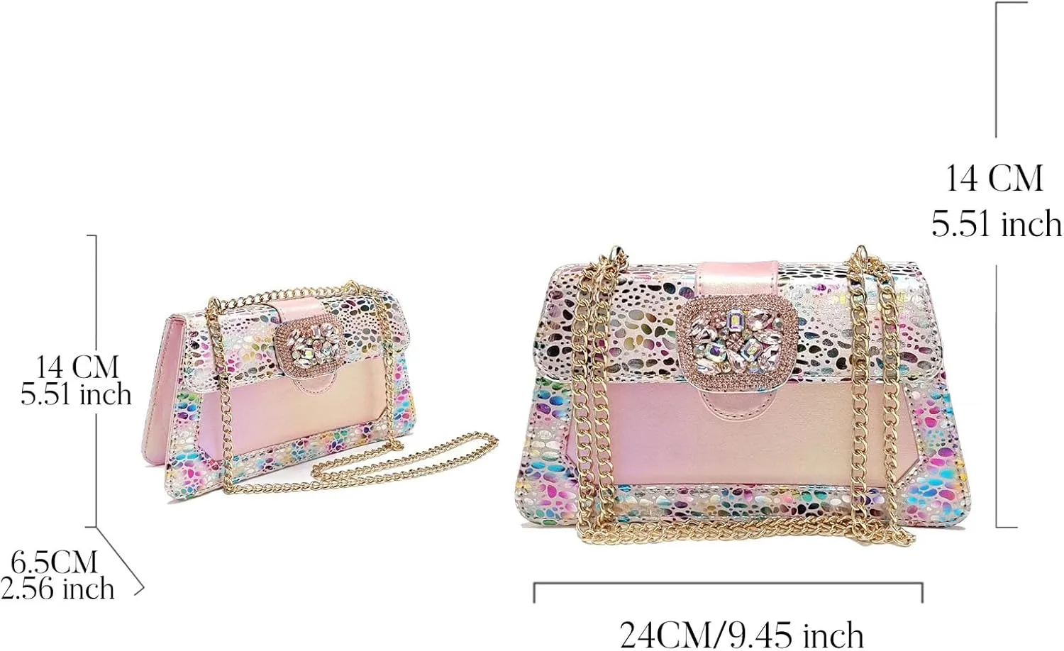 Womens Luxury Italian Style Evening Shoes and Purse Set Sparkly Crystal Accented Heels for Formal Wear