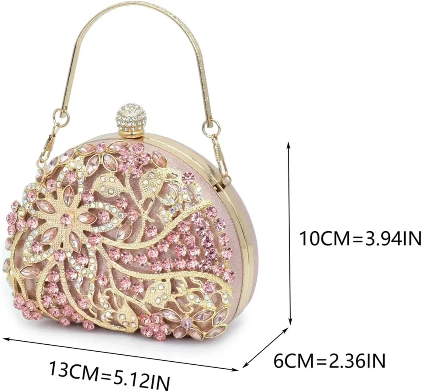 Women’s Luxury Wedding Celebration Shoes and Clutch Bag Set Italian Style Crystal Decorated Heels for Formal