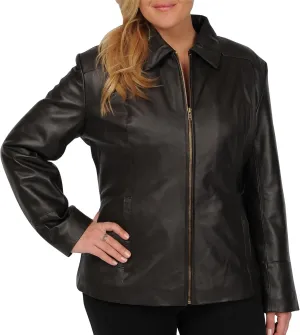 Women's Plus Size Lambskin Scuba
