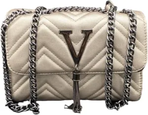 Womens Quilted Crossbody Bag, Small Shoulder Purse With Chain