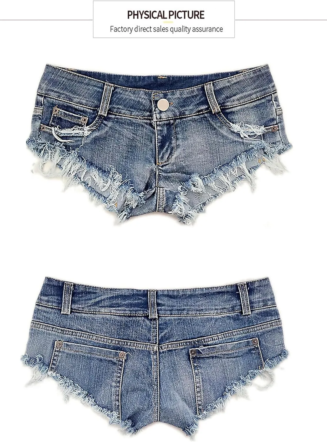 Women's Ripped Distressed Skinny Denim Shorts Sexy Ripped Jean Hot Pants Shorts for Women