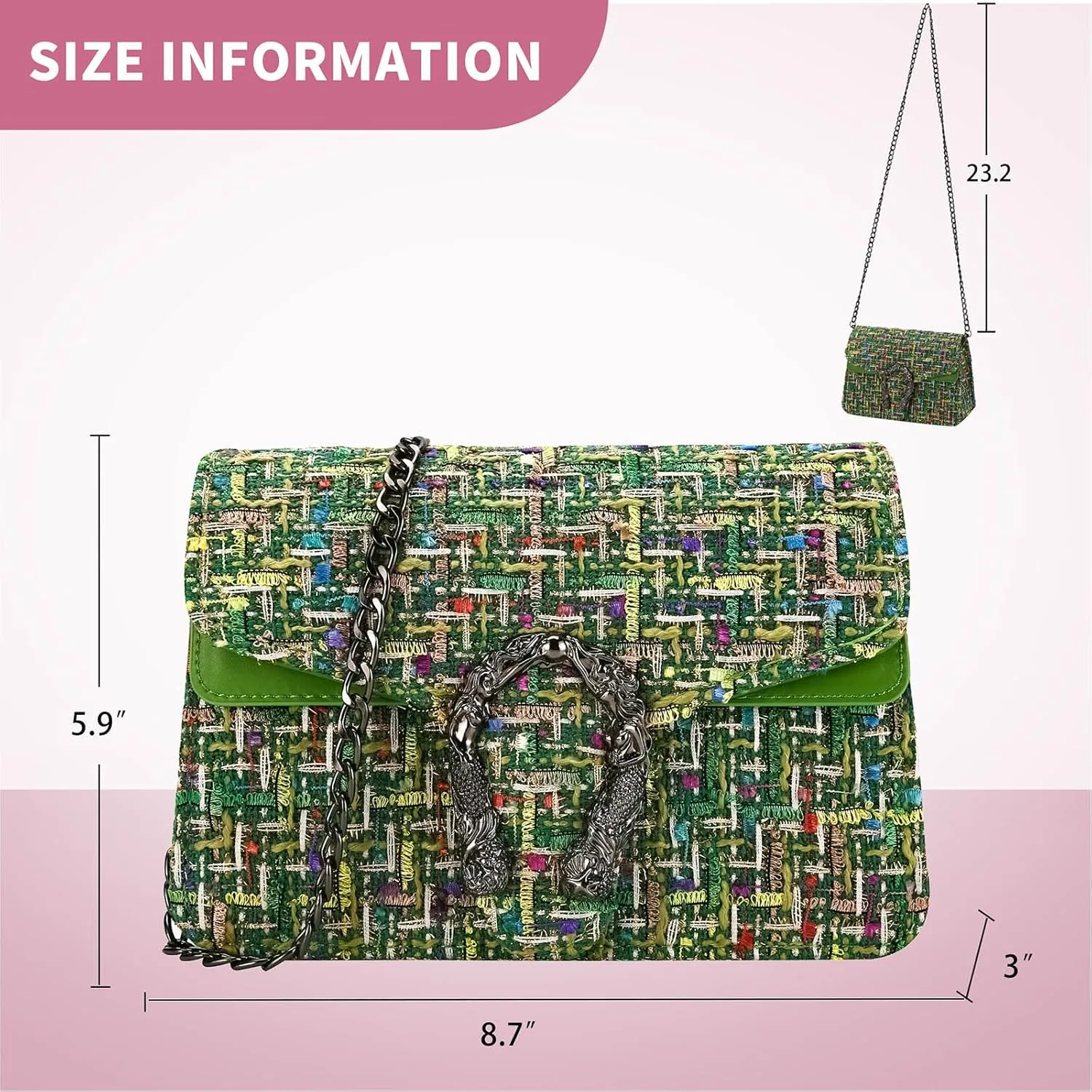 Women'S Small Crossbody Bag Pu Leather Shoulder Bag Small Handbag Clutch Bag Fashion Chain Evening Bag Quilted Purse