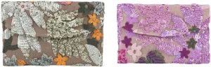 Women’s Straw Clutch Bag with Floral Embroidery and Sequins Elegant Evening Purse for Wedding Travel