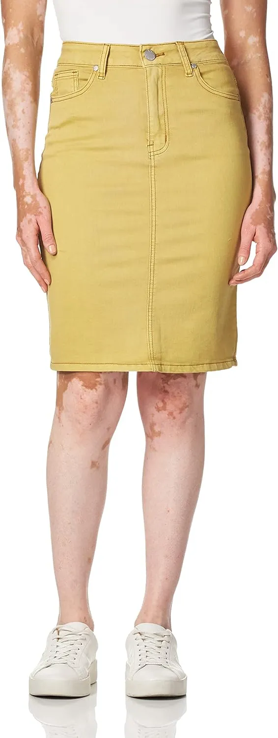 Women's Stretch Denim Mini Jean Skirts Basic Five Pocket