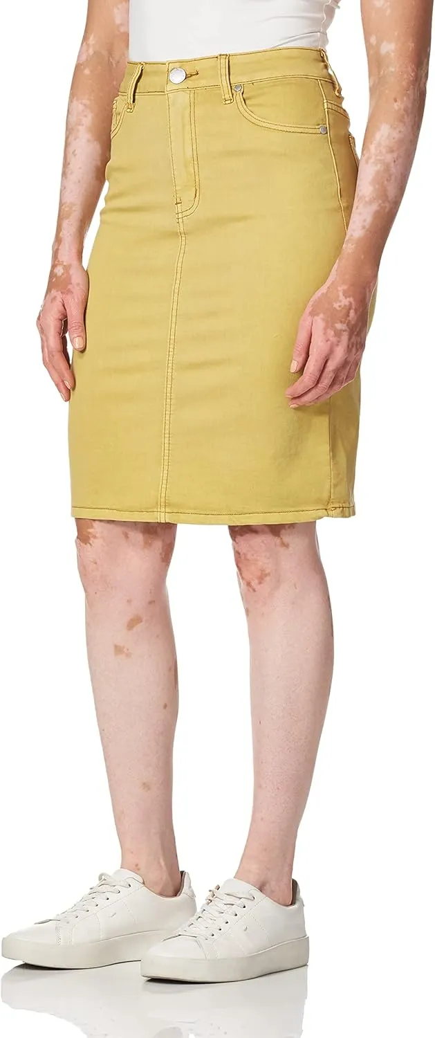 Women's Stretch Denim Mini Jean Skirts Basic Five Pocket