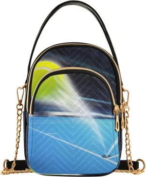 Women's Wave Cross Body Chest Bag, 52 inch Gold Chain Shoulder Handbag Purse