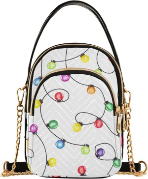 Women's Wave Cross Body Chest Bag, 52 inch Gold Chain Shoulder Handbag Purse