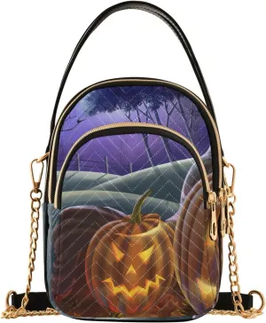 Women's Wave Cross Body Chest Bag, 52 inch Gold Chain Shoulder Handbag Purse