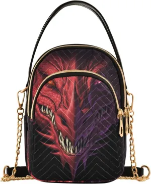 Women's Wave Cross Body Chest Bag, 52 inch Gold Chain Shoulder Handbag Purse